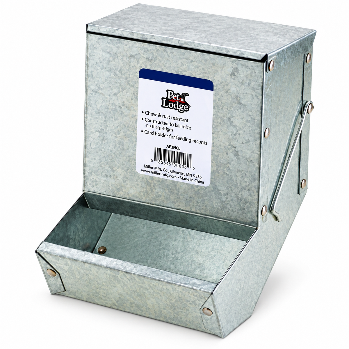 Pet Lodge Metal Small Animal Feeder with Lid 5 in AF5ML, part 11520364