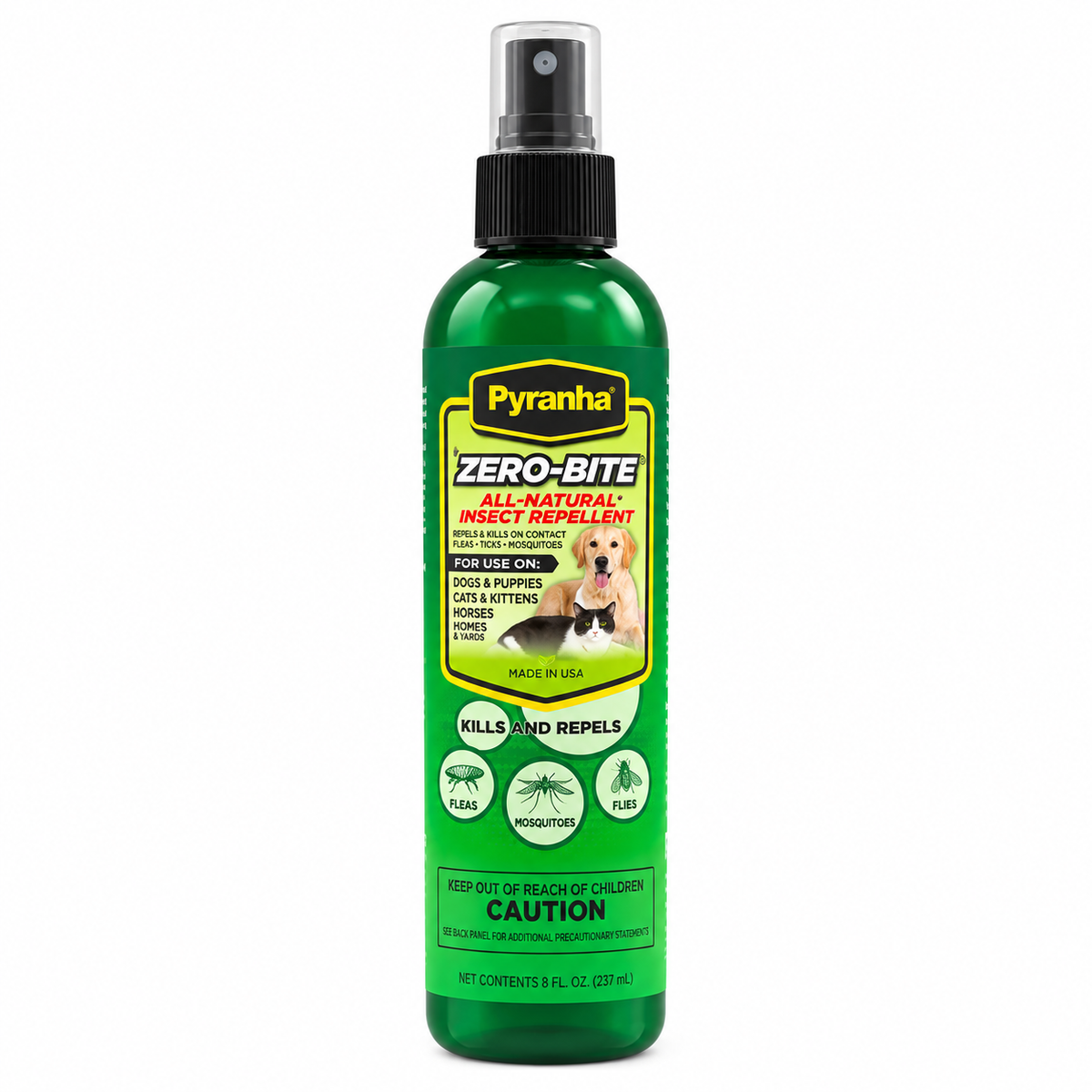Pyranha Zero-Bite natural flea and tick spray, 8 ounce bottle, part 15897863