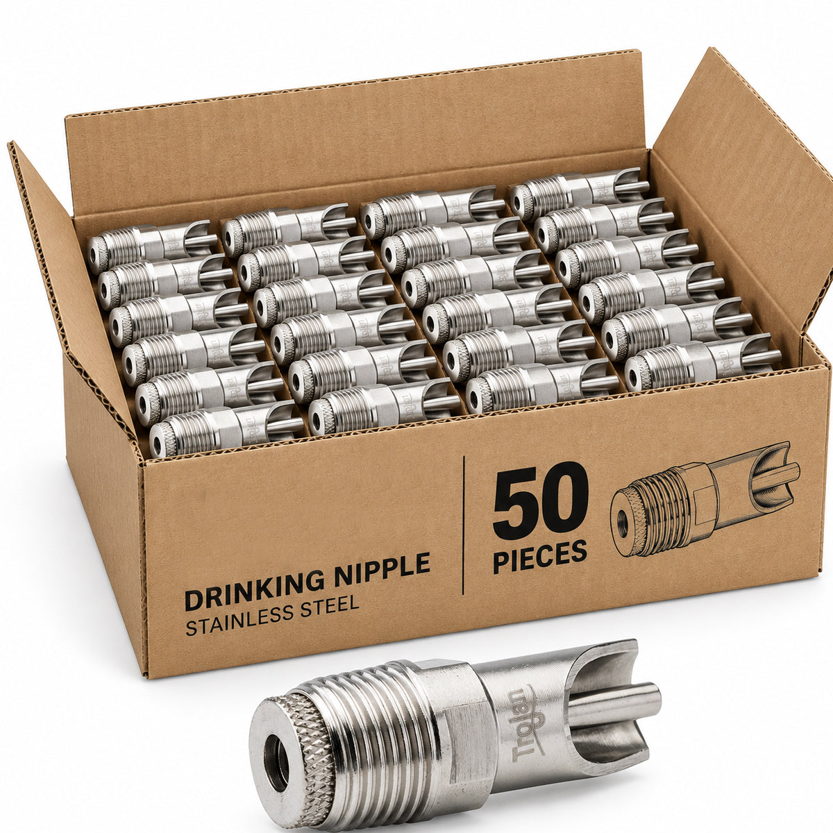 Trojan® Spiglet Gravity Nipple #16626G (Bulk - QTY 50)