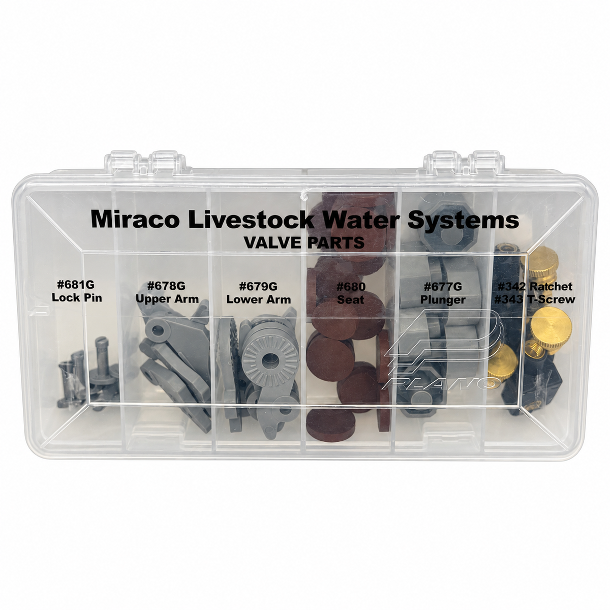 Miraco 189 valve repair kit for the grey 521 waterer valve in its package