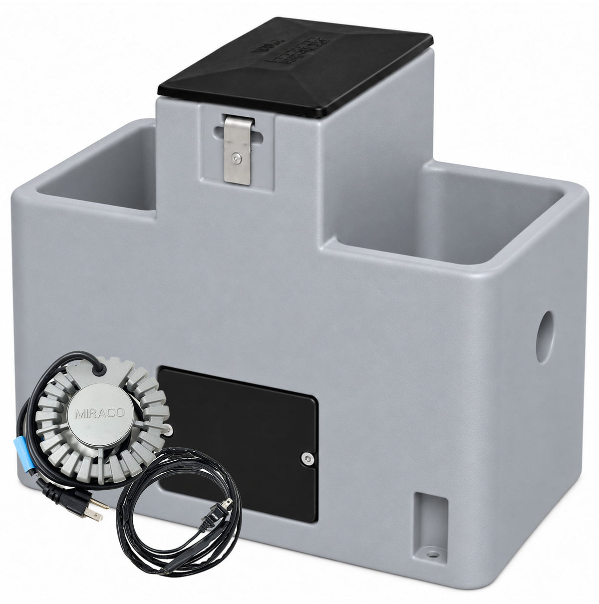Miraco LilSpring Heated 2901 Two Trough Automatic Waterer Grey 2901grey