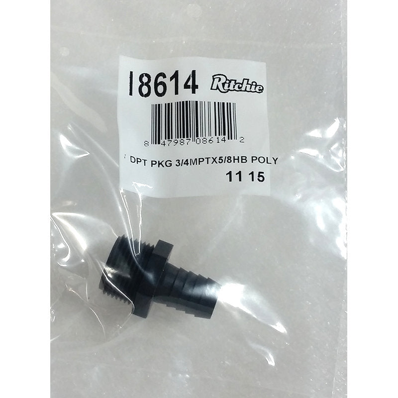 Ritchie Adapter Package - 3/4" MPT x 5/8 Hose Barb #18614, additional view 3