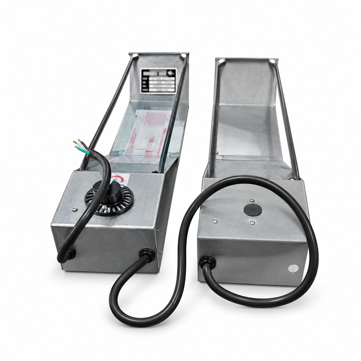 Hoskins B1000 waterer heater, 1000 watt 120 volt element in a galvanized housing