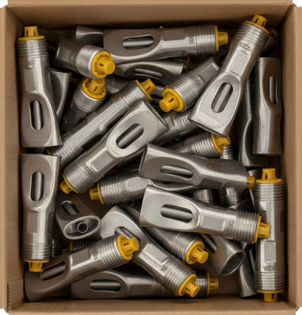 Bulk case of 100 Trojan Model 95 oval duct water saver nipples part 10095B