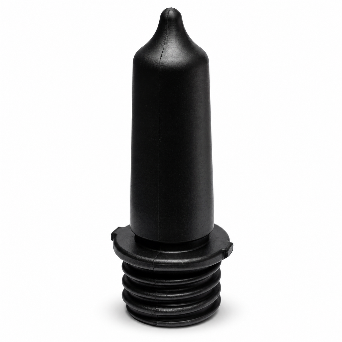Thriver Threaded Calf Teat, Black, for Pink Feeders. Part Thriver Nipple Threaded Black. Sold by PeteCo Supply.