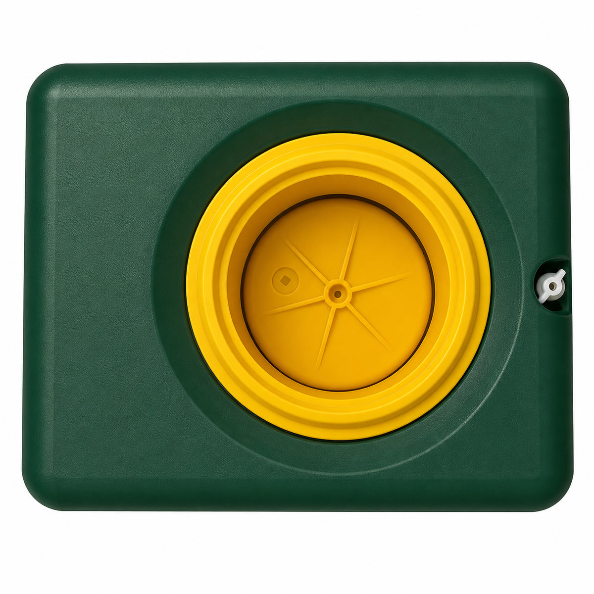 Top view of the Ritchie EcoFount 1 green waterer 18506 showing the drink bowl