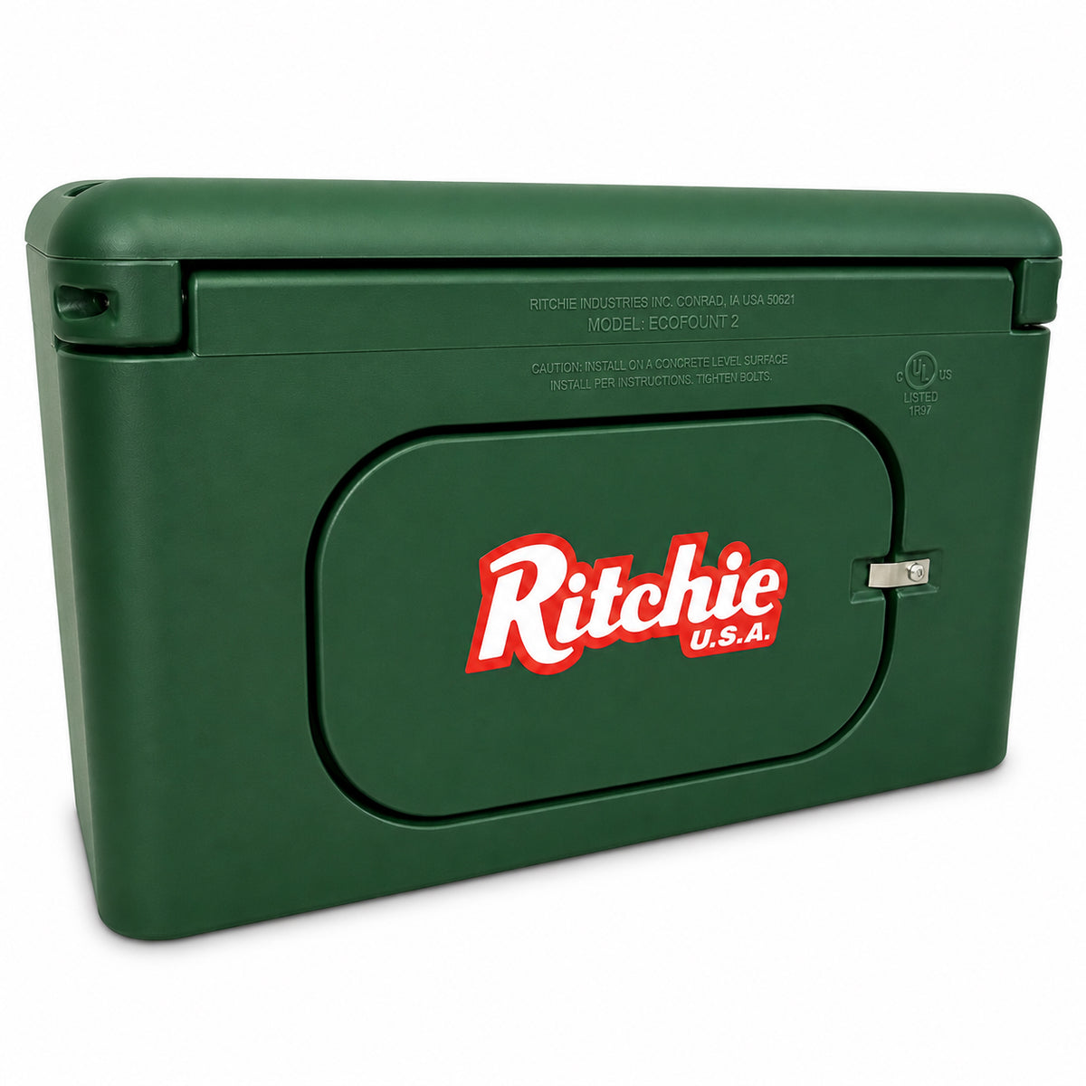 Ritchie EcoFount 2 green automatic waterer 18510, side view