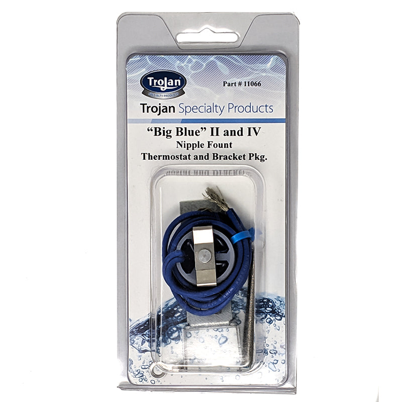 Trojan 11066-A thermostat and bracket with spring for Big Blue II and IV nipple founts