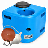 Miraco EquiFount 1100H heated corner mount single stall horse waterer in Blue