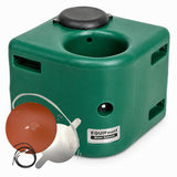 Miraco EquiFount 1100H heated corner mount single stall horse waterer in Green