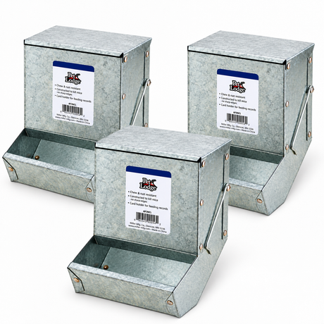 Pet Lodge Metal Small Animal Feeder with Lid 5 in AF5ML - 3 Pack, part 11520364x3