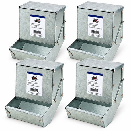 Pet Lodge Metal Small Animal Feeder with Lid 5 in AF5ML - 4 Pack, part 11520364x4