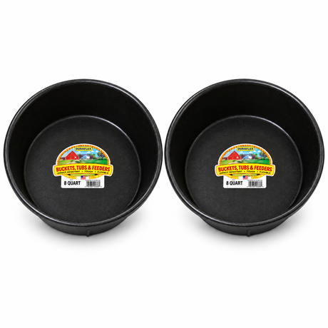 Little Giant DuraFlex Rubber Feed Pan - 8 Quarts - 2 pack, part 11593572x2
