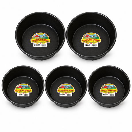Little Giant DuraFlex Rubber Feed Pan - 8 Quarts - 5 pack, part 11593572x5