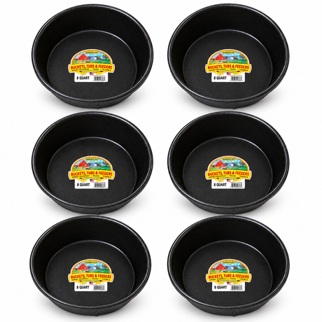 Little Giant DuraFlex Rubber Feed Pan - 8 Quarts, case of 6, part 11593572x6