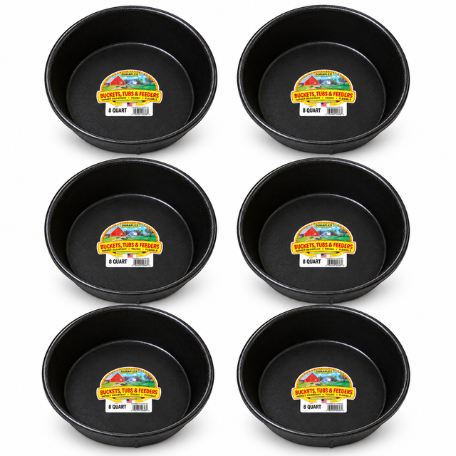 Little Giant DuraFlex Rubber Feed Pan - 8 Quarts, case of 6, part 11593572x6