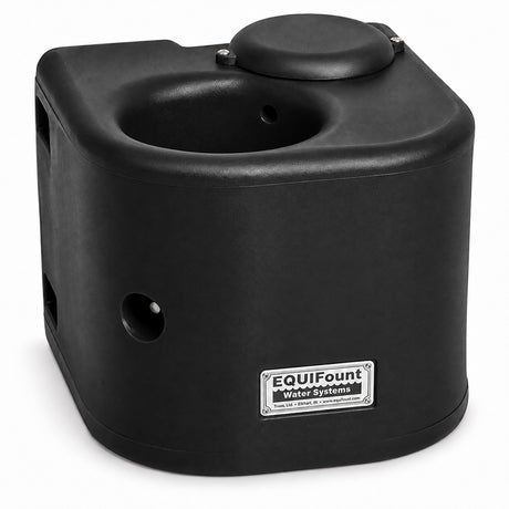 Miraco EquiFount 1200 flush mount single stall horse waterer in Black