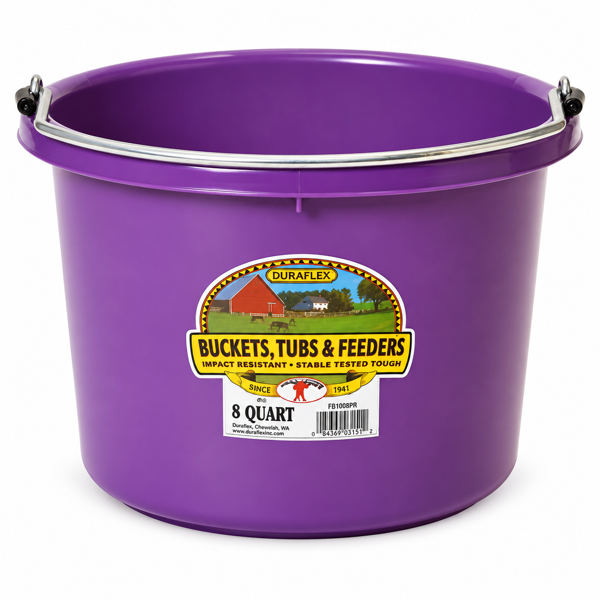 Little Giant 8 quart round plastic bucket in purple, item 12158457