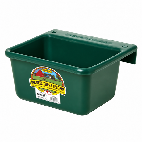 Little Giant 6 Quart Green DuraFlex Plastic Mini Feeder MF6Green, part 14586952