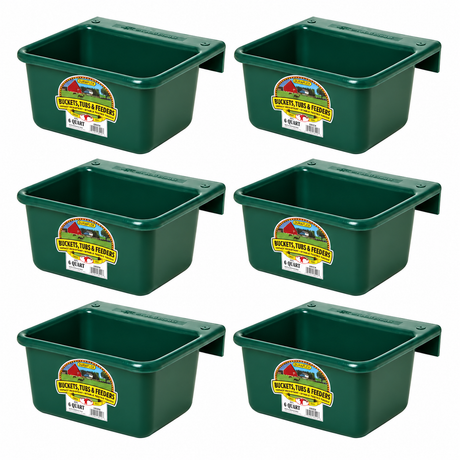 Little Giant 6 Quart Green DuraFlex Plastic Mini Feeder MF6Green, case of 6, part 14586952x6