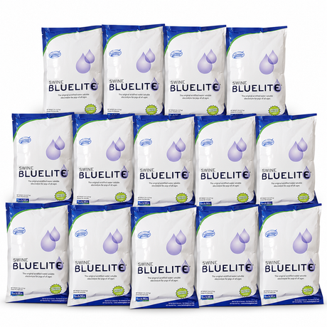 Tech Mix Bluelite Swine Formula electrolyte, case of fourteen 2 pound bags, part number 15055884