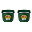Little Giant 8 quart round plastic buckets in green, 2 pack