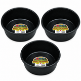 Little Giant DuraFlex 4 quart rubber feed pan, 3 pack