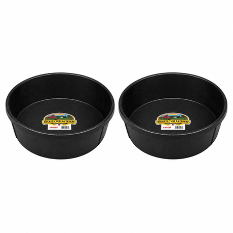 Little Giant DuraFlex 3 gallon rubber feed pan, 2 pack