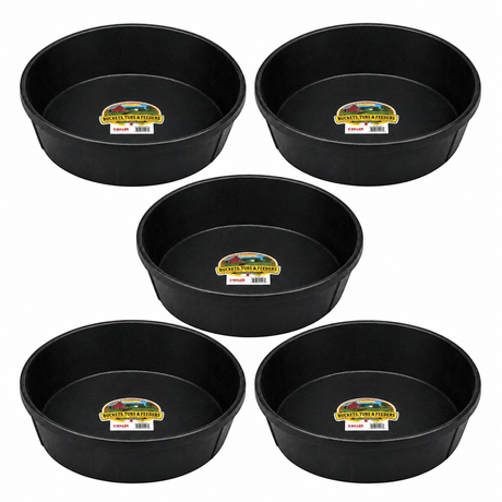 Little Giant DuraFlex 3 gallon rubber feed pan, 5 pack