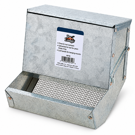 Pet Lodge Metal Small Animal Feeder with Lid and Sifter Bottom 7 in AF7SL, part 16033921