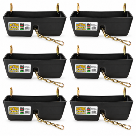 Little Giant 16 Inch Fence Feeder with Clips - Black - Case of 6, part 16405346x6