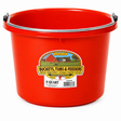 Little Giant 8 quart round plastic bucket in red, item 16862407