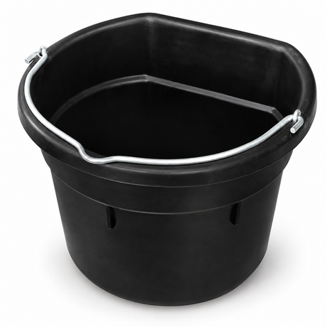 Farm Innovators Heated Flat Back Rubber Bucket 18 Quart FB-15R, part 17471459