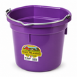 Miller MFG purple flat back plastic bucket, 20 quart, with heavy duty wire bail handle