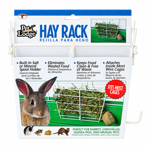 Pet Lodge Wire Rabbit Hay Rack, white metal, part 19825667