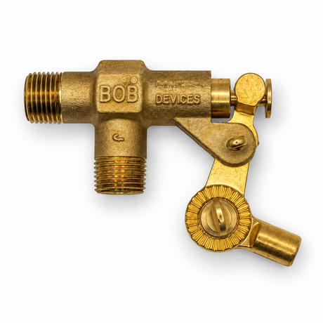 Hoskins 1/2 in. Bob valve, solid brass float valve with lever arm