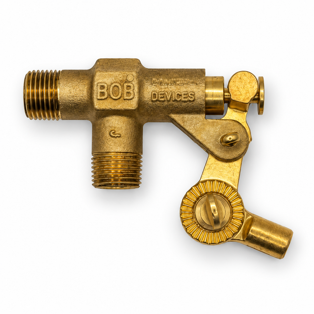 Hoskins 1/2 in. Bob valve, solid brass float valve with lever arm