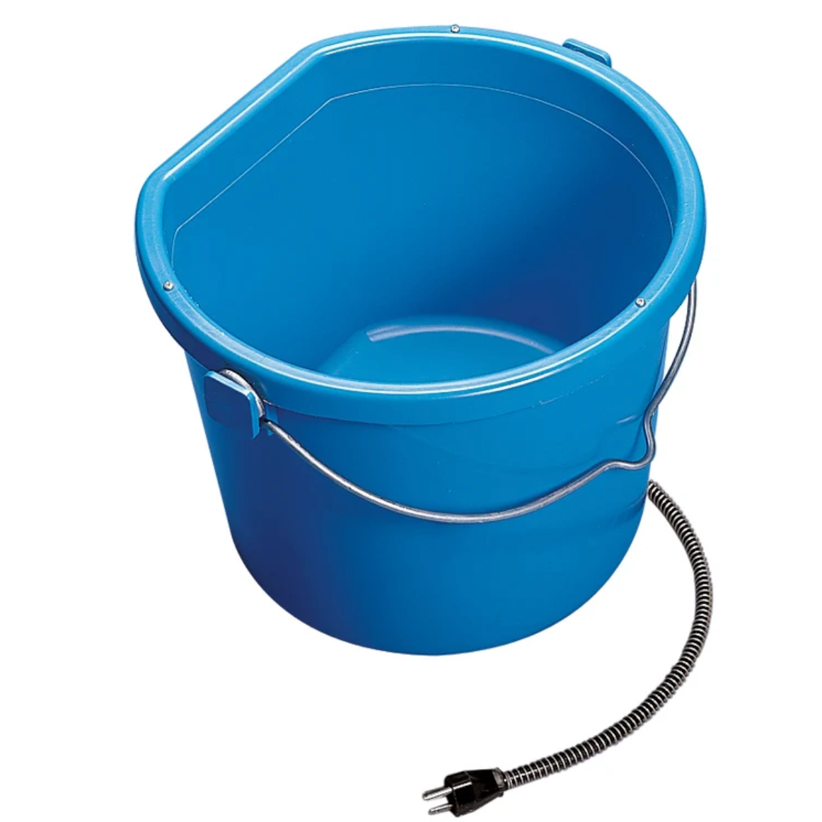 API 20FB 20 quart heated flat back bucket with oversized metal handle and anti-chew cord