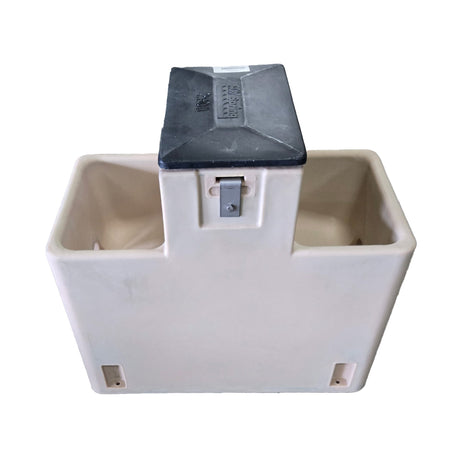 Miraco LilSpring 2900 two trough energy free automatic waterer in beige, front view