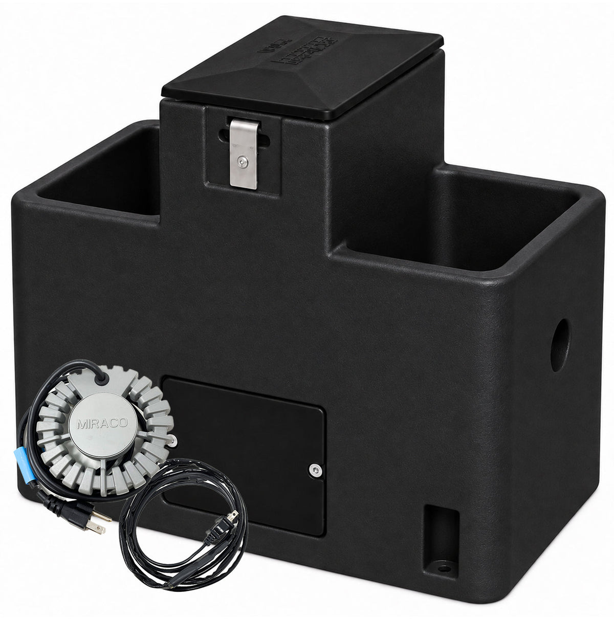 Miraco LilSpring Heated 2901 Two Trough Automatic Waterer Black 2901black