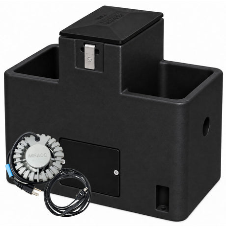 Miraco LilSpring Heated 2901 Two Trough Automatic Waterer Black 2901black