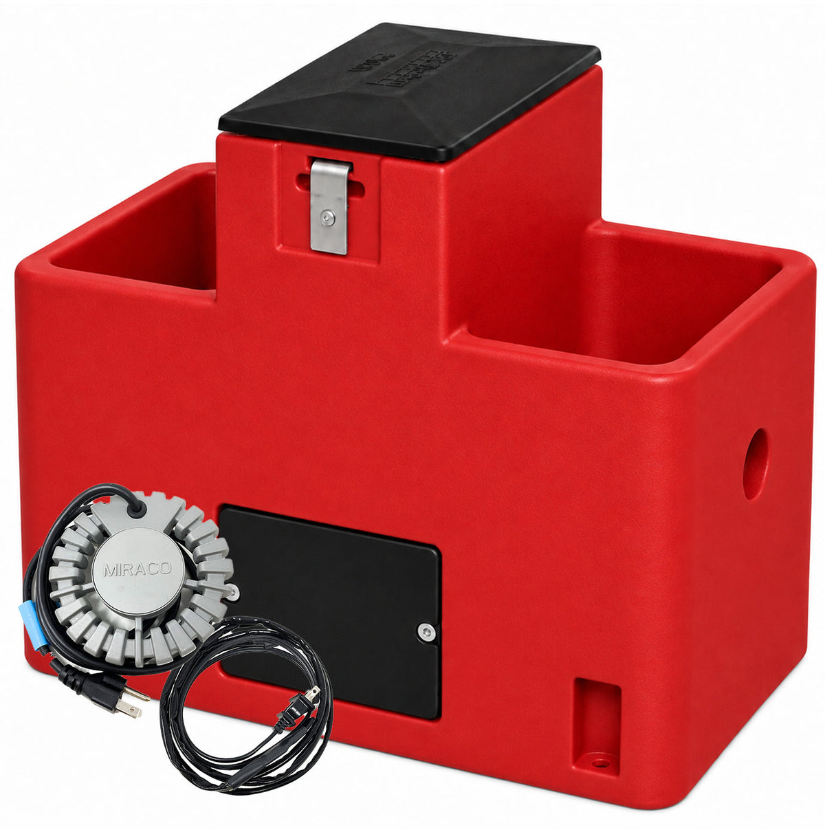 Miraco LilSpring Heated 2901 Two Trough Automatic Waterer Red 2901red