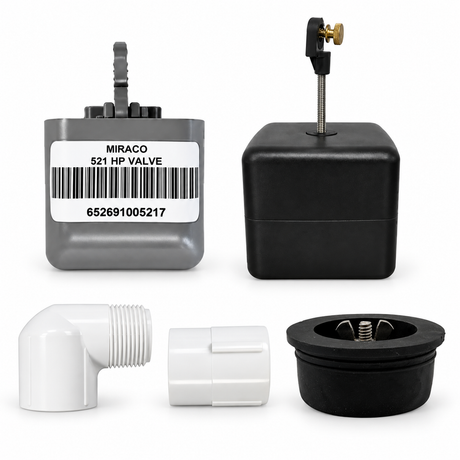 Miraco LilSpring 3000 valve repair kit with drain plug, valve, float, elbow and plug