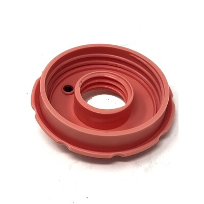 Peach Teat bottle cap ring for a calf nursing bottle, teat not included, view 3