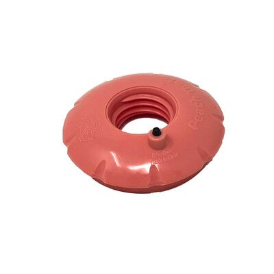 Peach Teat bottle cap ring for a calf nursing bottle, teat not included, view 4