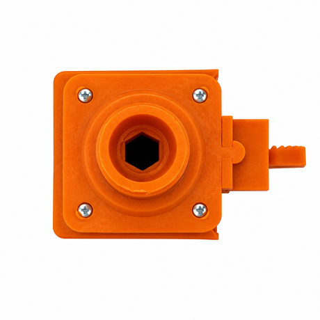 Franklin 3/4 inch valve 41613 seen from the bottom, showing the orifice and threaded outlet