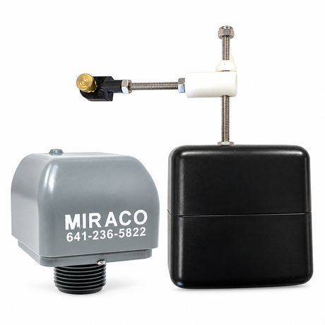 Miraco 3345 valve and float repair kit, the 521 grey valve with the 458 float assembly