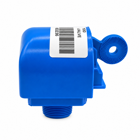 Miraco 521B blue high pressure valve, side view