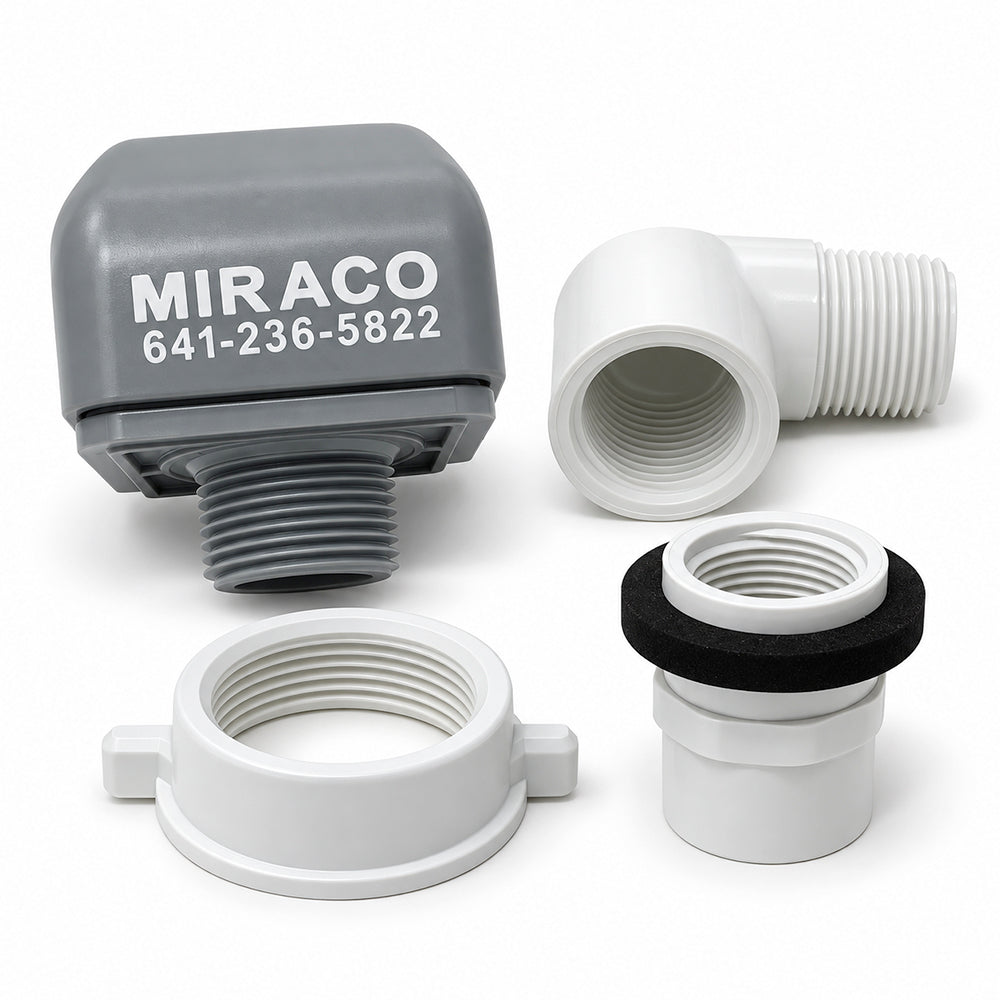 Miraco 522 valve assembly with elbow fittings