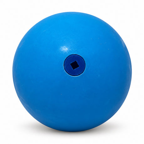 Miraco 571 drinker ball, 10 inch blue insulated ball closure, shown with the blue plug that identifies the 10 inch size.